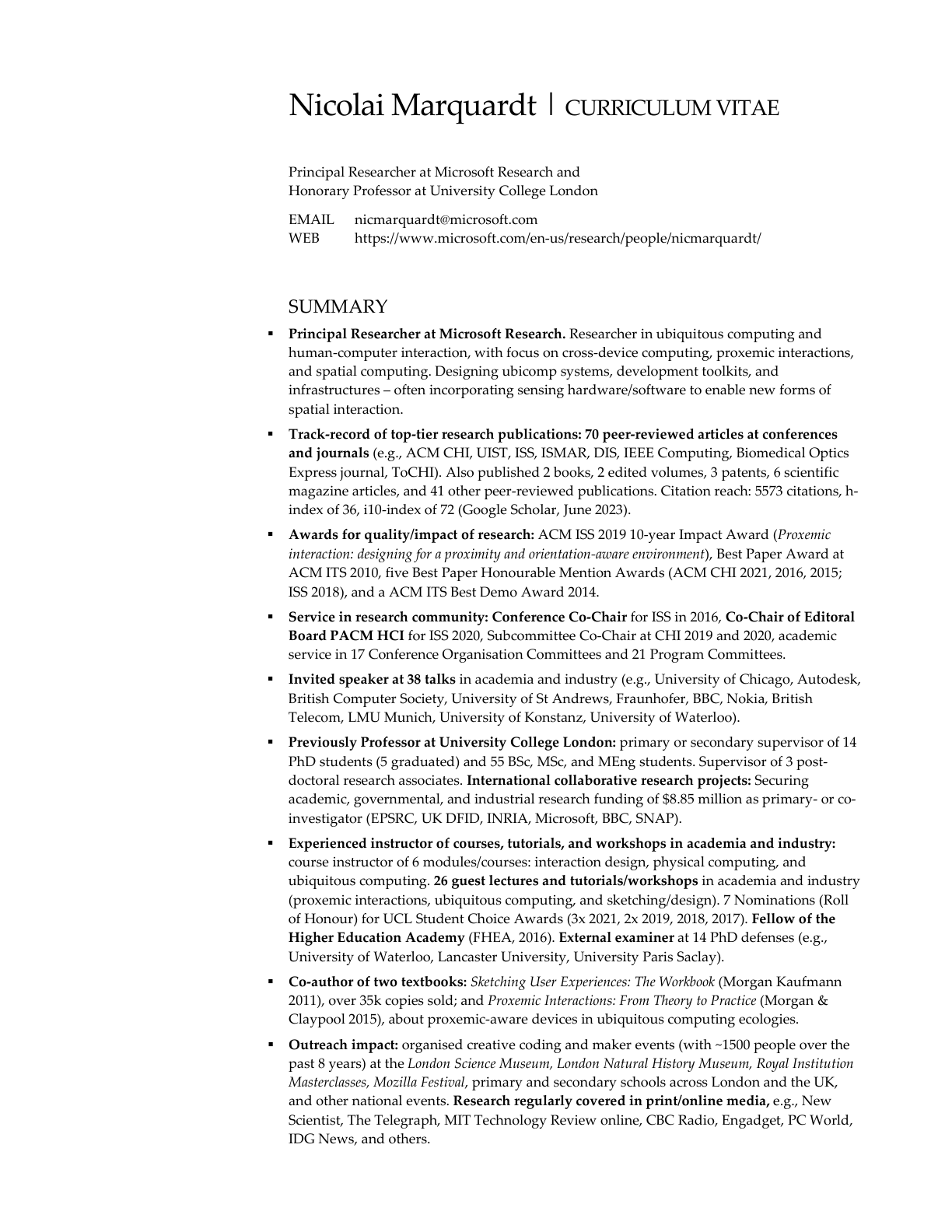 CV page 1